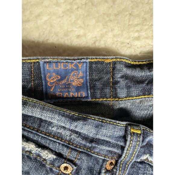 Lucky Brand Jeans Womens 8/28 28x33 Blue Easy Rider Dungarees Made in USA Denim - Picture 4 of 15